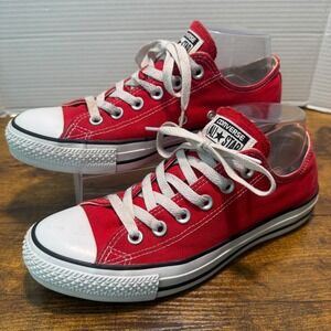 Converse All Star Red Low Top Canvas Sneakers Womens Size 8 Mens 6 Classic retro